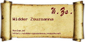 Widder Zsuzsanna névjegykártya